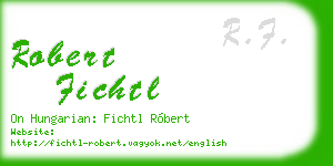 robert fichtl business card